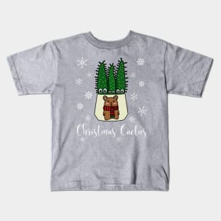 Christmas Cactus - Eves Pin Cacti In Christmas Bear Pot Kids T-Shirt
